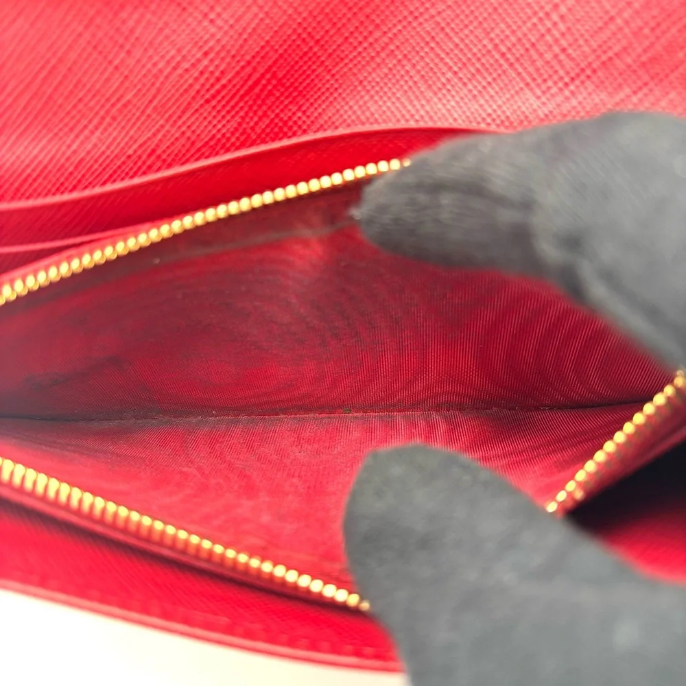 Prada Red Saffiano Leather Wallet - Picture 9 of 16